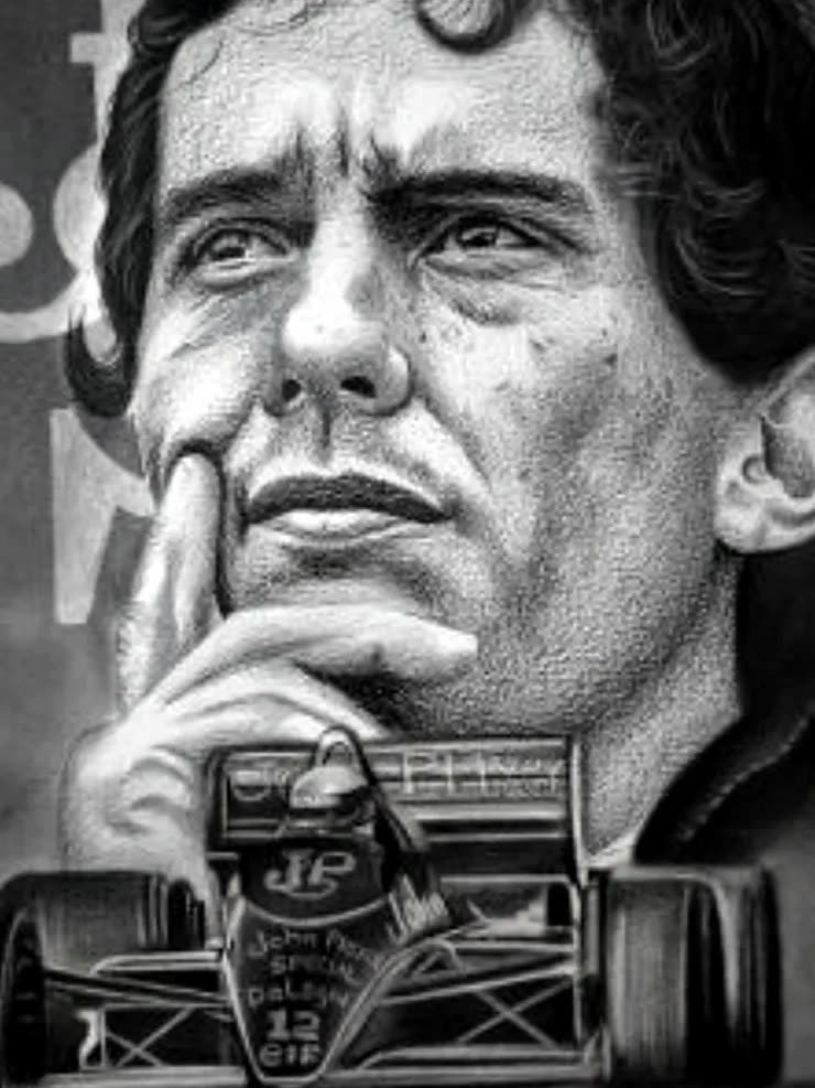 The finished hand-drawn pencil portrait, fully shaded